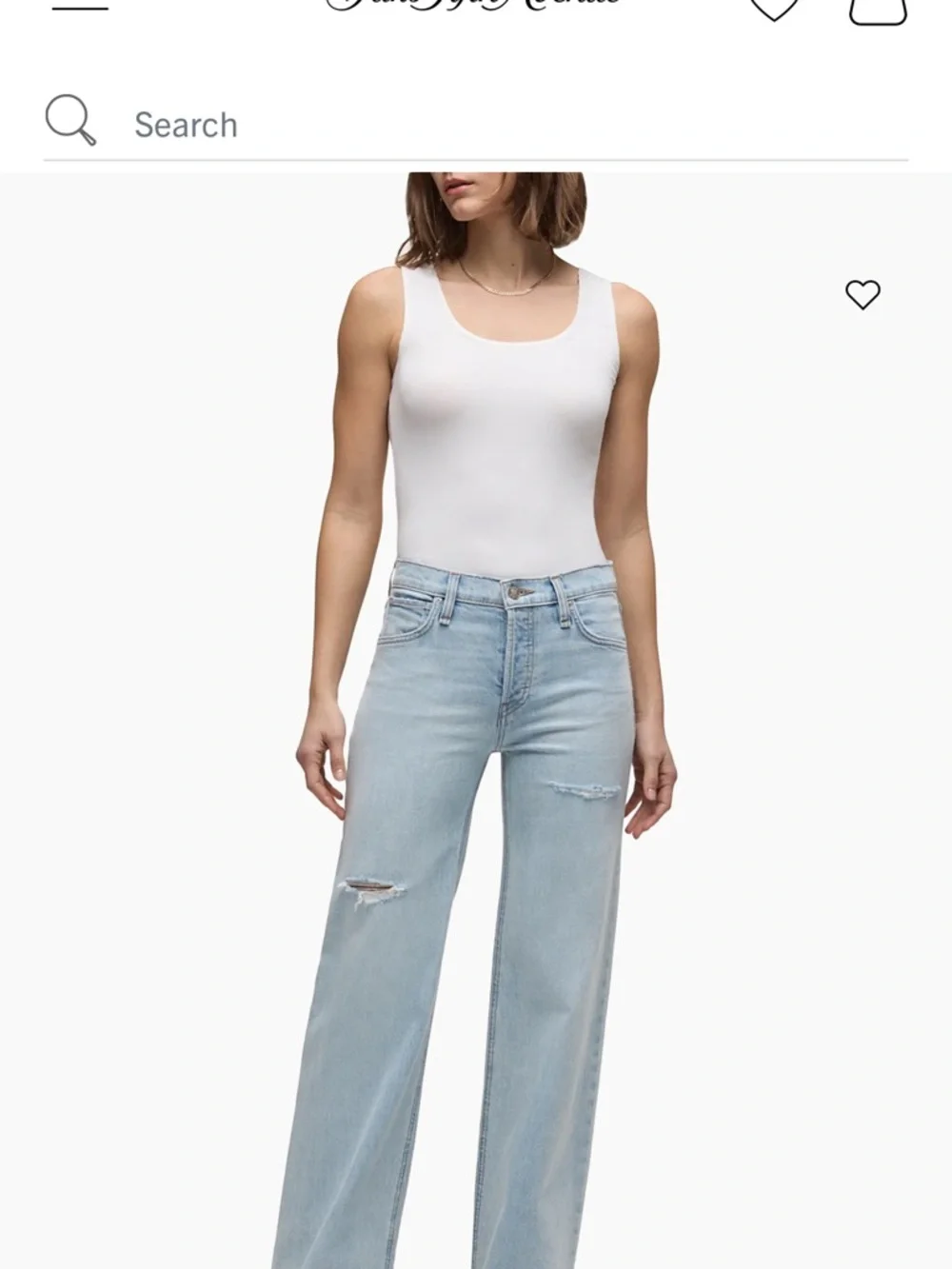 Hudson Jeans (Rosie) Pale Blue High-Rise Straight Leg Jeans Size 27 - Picture 2 of 14